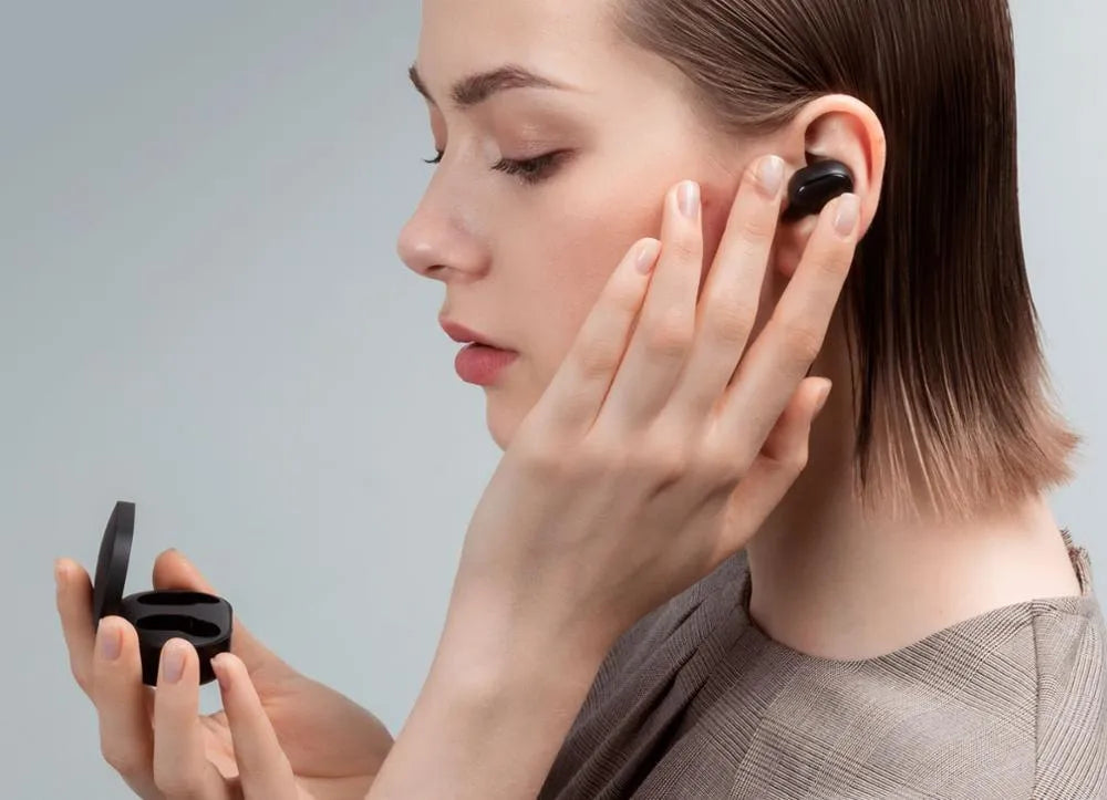 Redmi AirDots 2 Black true wireless earbuds and charging case