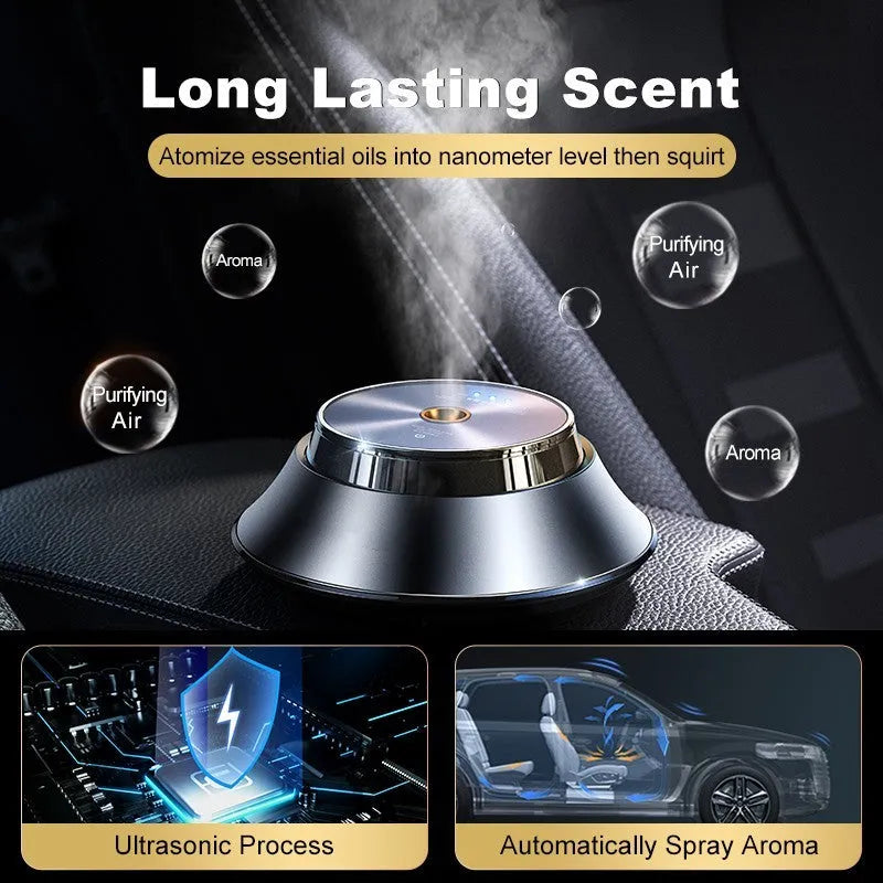 Butterfly style metal car aromatherapy air purifier with USB cable and essential oil bottle
