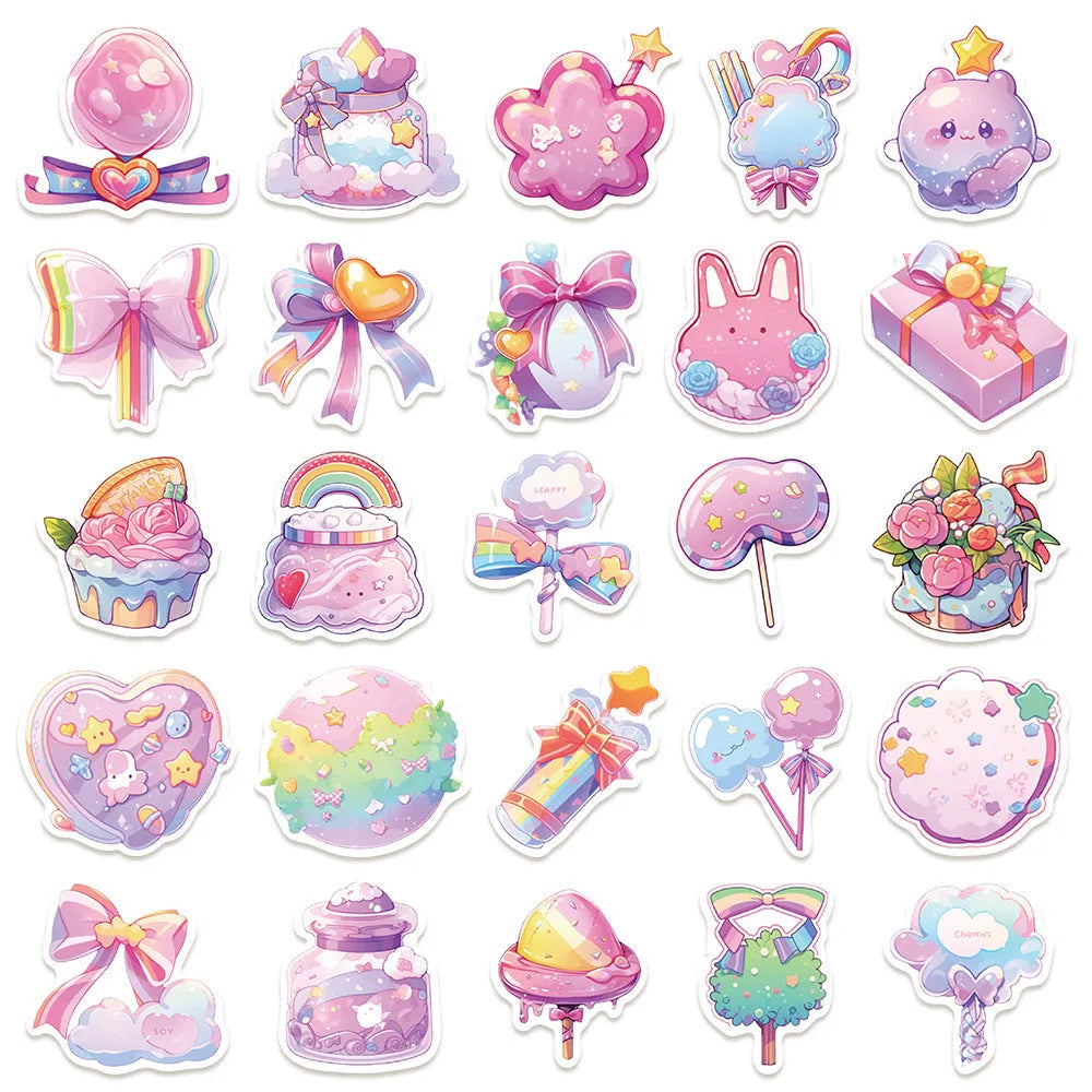 Fresh candy small object waterproof stickers for hand account decoration measuring 4-7cm