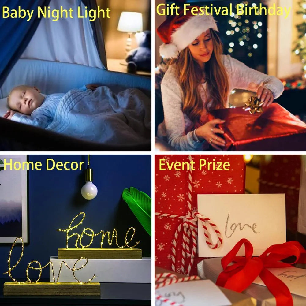 Acrylic 3D night light with European design and LED illumination