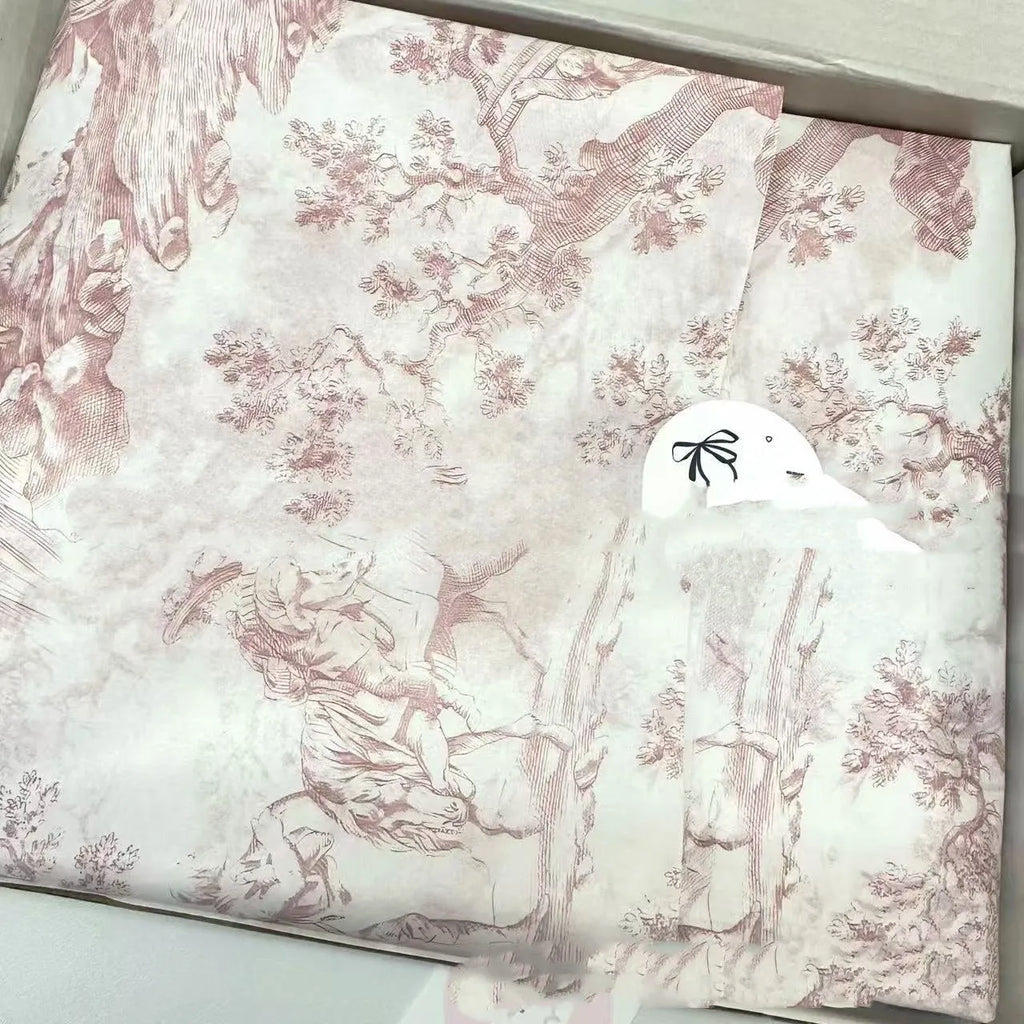 Single sheet of French romance style Mg tissue paper in pink purple colour, 50cm by 70cm.