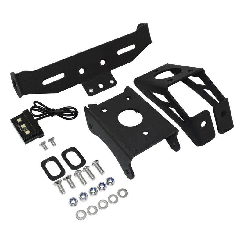 Black aluminium alloy Honda motorcycle rear license plate holder with fixed mounting bracket