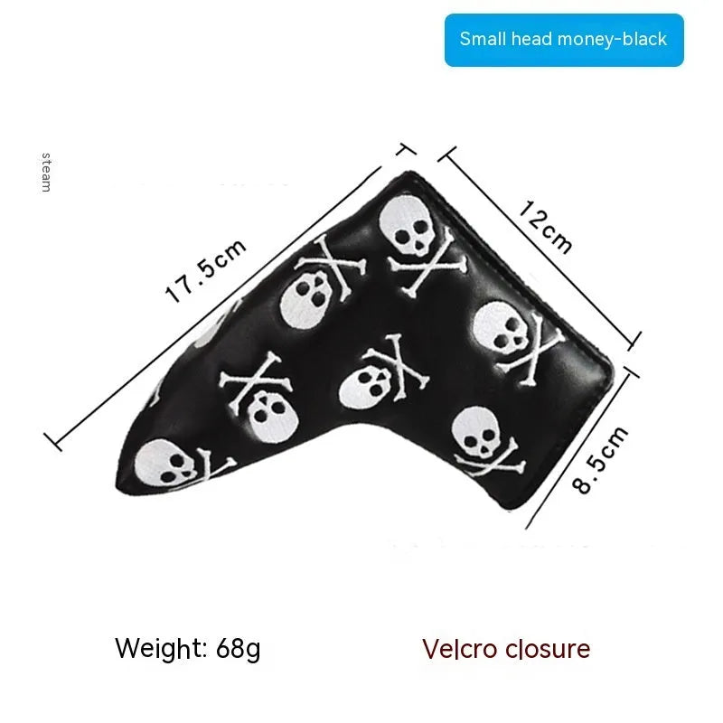 Golf straight bar putter sleeve in various designs including four-leaf clover and animal motifs