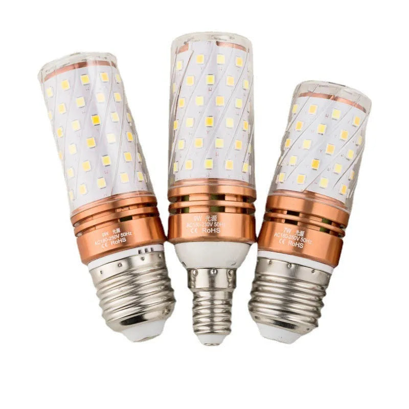 Household E14 E27 LED screw bulb with three colour options and rechargeable lithium battery