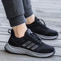 Casual breathable mesh slip-on shoes for men and women with elastic band and non-slip sole.