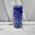Gold, red, silver, blue, pink, purple, green, lake blue, bronze, and rose red 3cm electroplated Christmas tree baubles.