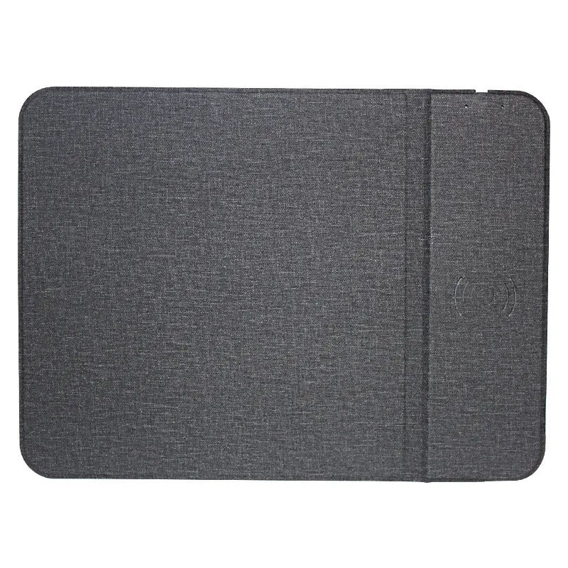 Foldable cloth phone holder with wireless charging capability showing adjustable viewing angles