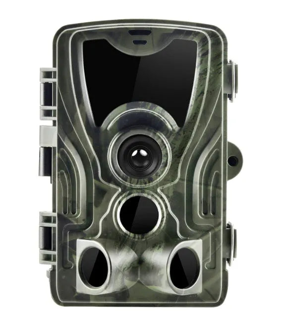 Green cellular trail game camera for hunting with night vision and waterproof case