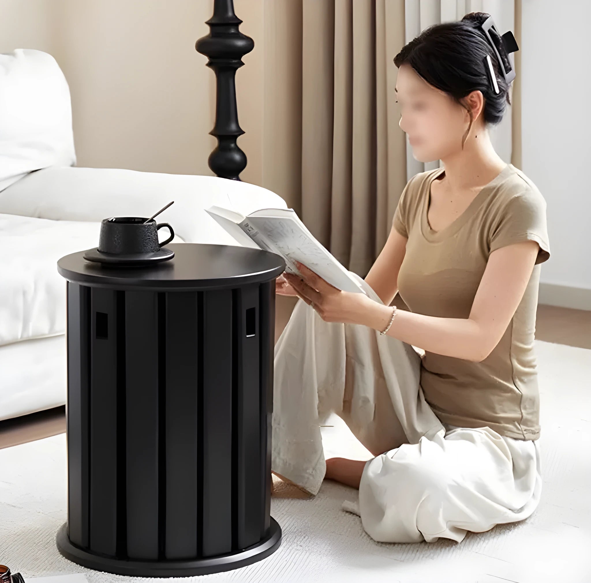 Iron stackable round dining stool in modern design with multiple colour options