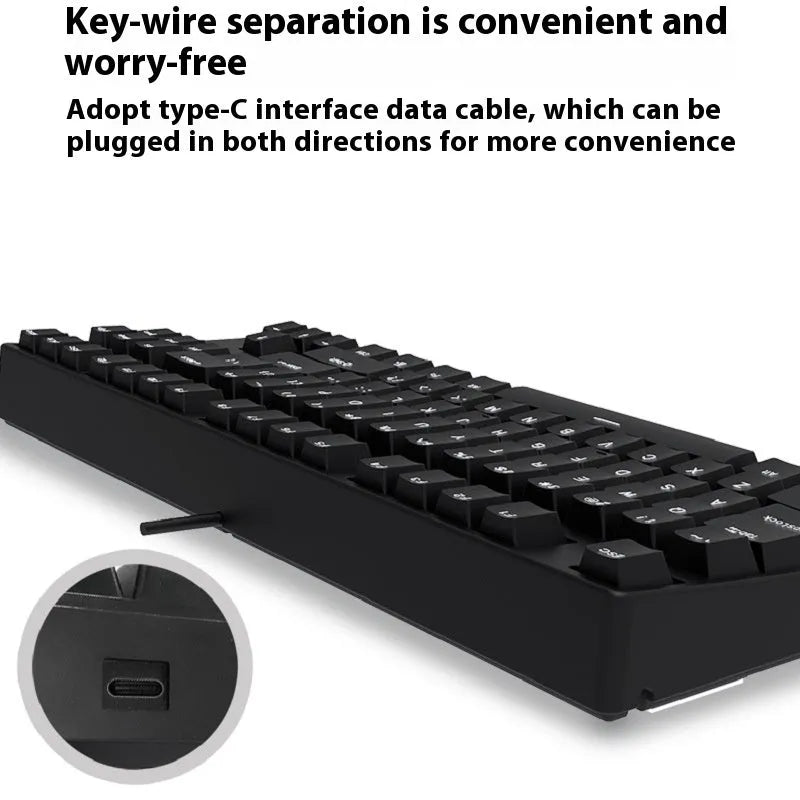 87-key mechanical keyboard with two-tone colour options and hot-plug switch capability