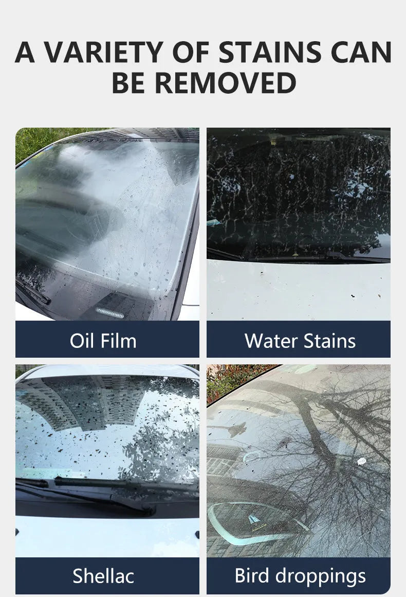 Jar of glass oil film remover cleaning cream for car windshields