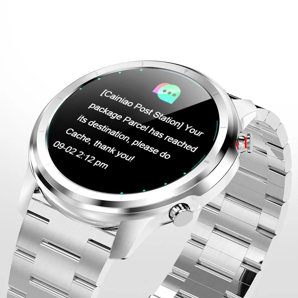 LEMFO LF26 smart bracelet showing 1.3 inch screen with touch and button controls