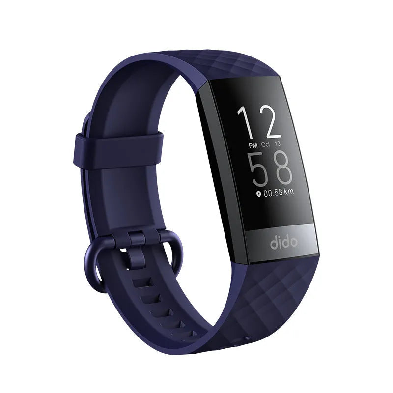 Y6 Black smart bracelet with 1.1-inch screen for blood pressure, ECG, and blood oxygen monitoring on wrist