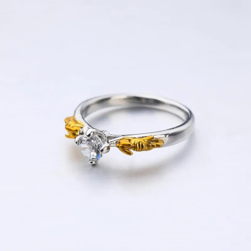Black gold tone copper crown ring for cosplay and fashion, shown in size 8.