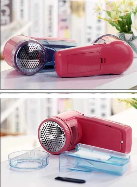 Cordless electric lint remover device for clothing fabric care