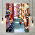 5D diamond painting kit Venice scene with resin diamonds and adhesive canvas
