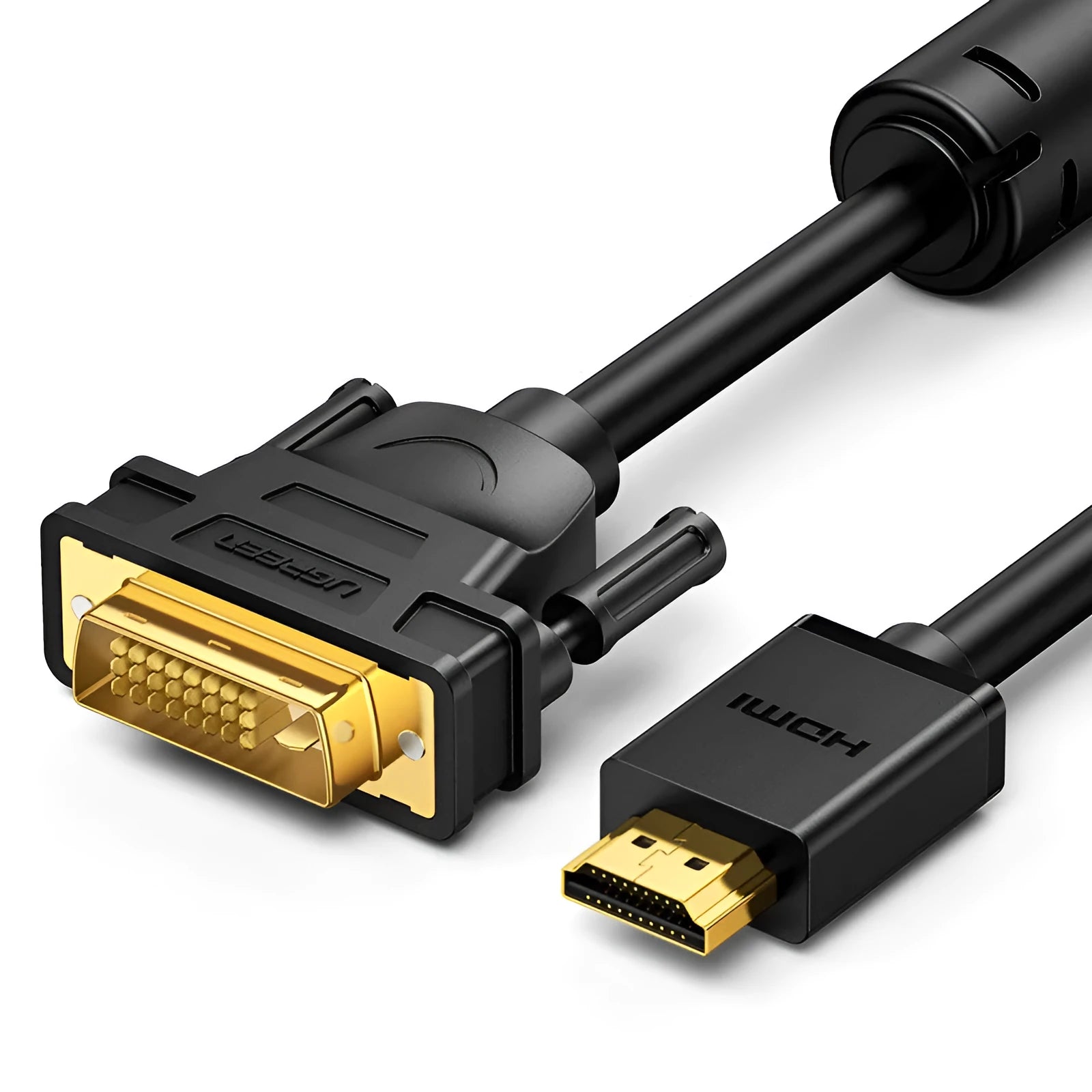 HDMI adapter cable for laptop to external monitor or projector connection, showing different length options.