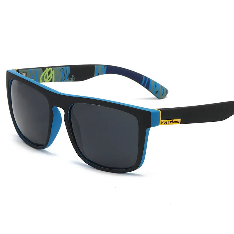 Elastic paint fashion sunglasses square frame UV400 polarised lens sporty style for men and women