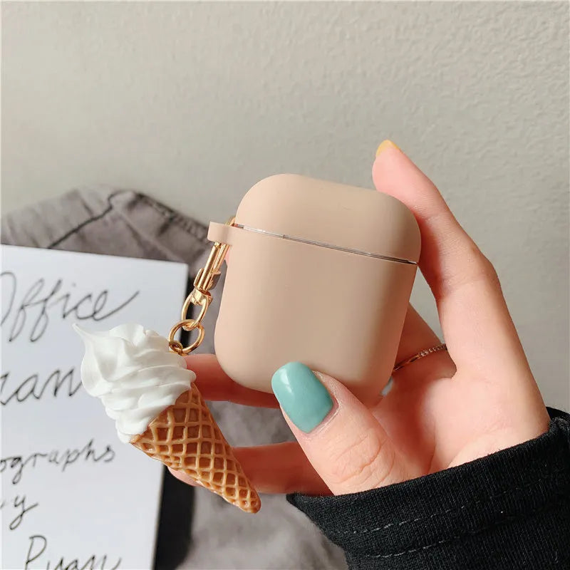 Photo colour cylinder silicone case for Apple AirPods 2 wireless Bluetooth headphones