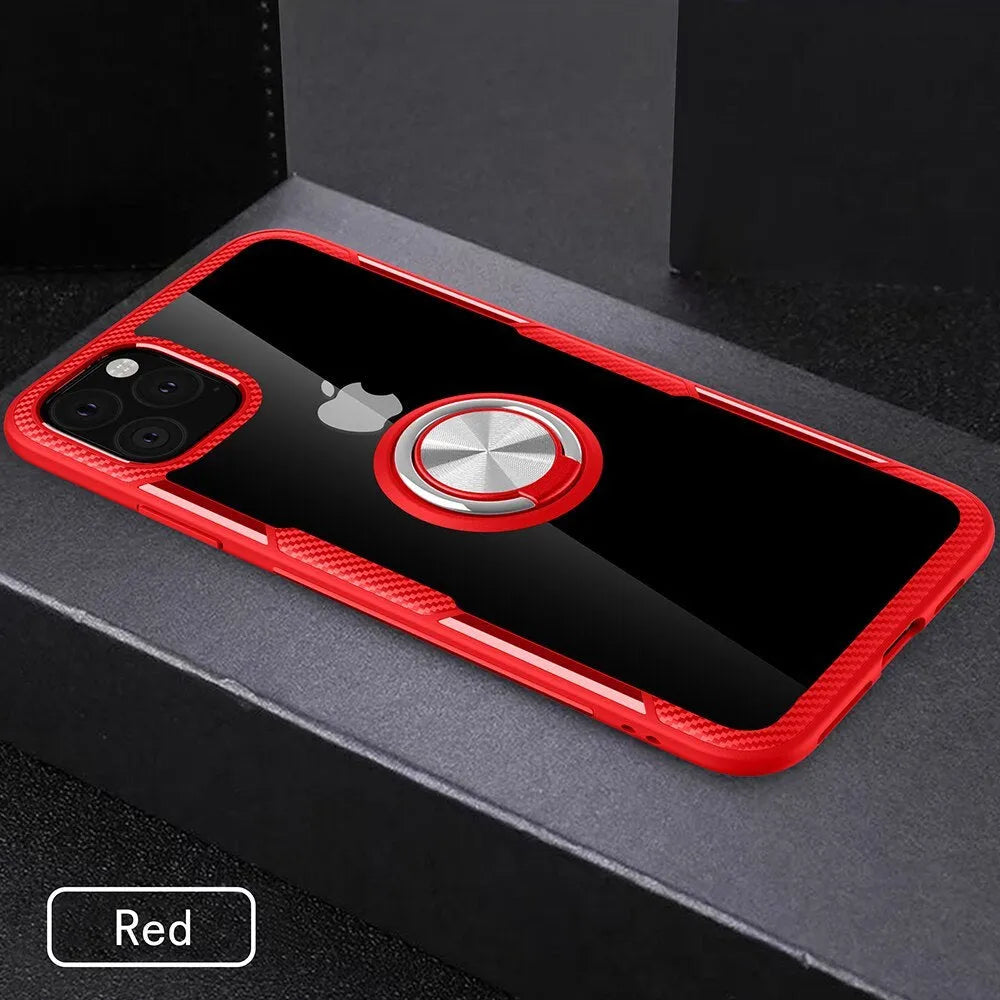 Black polycarbonate iPhone back cover case showing precise cutouts for camera and ports