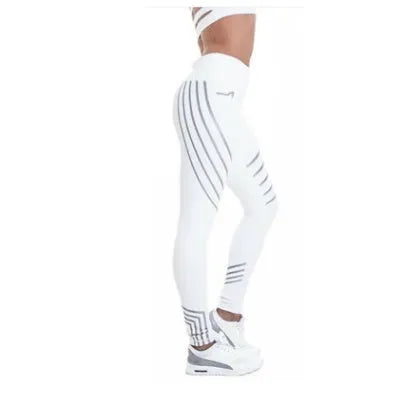 Women's Milk Silk workout leggings in black and white colour options showing slim-fit pencil pants design