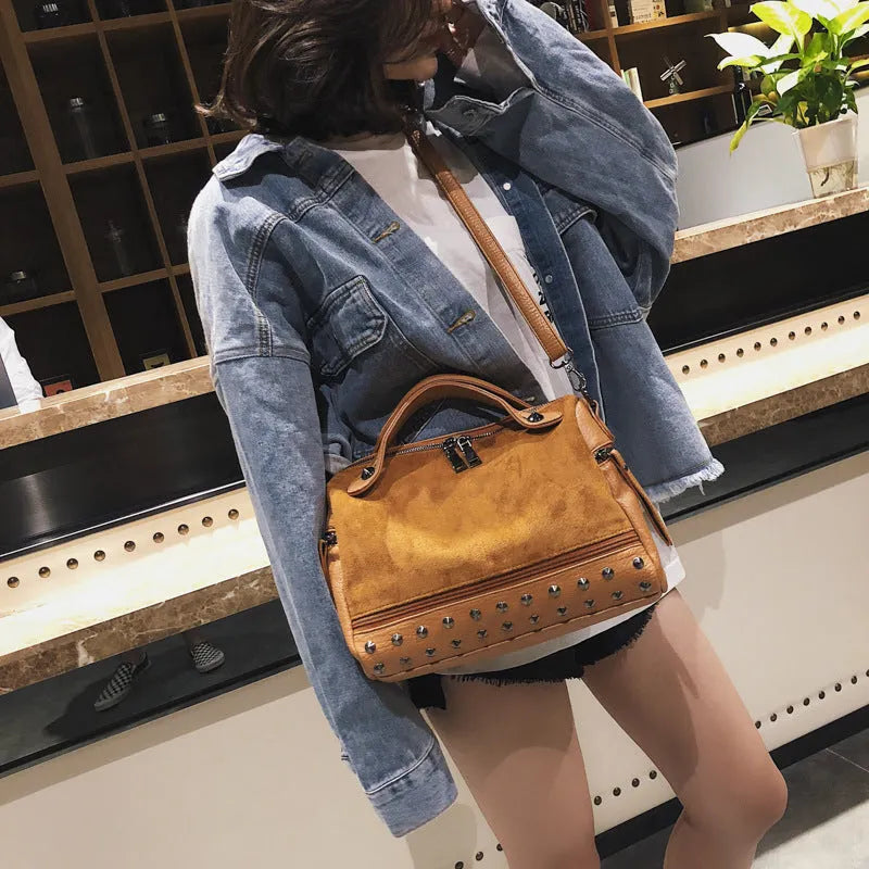 Soft PU leather women's casual tote shoulder bag in a choice of colours.