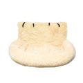 Thick cloth winter thermal pet mat on car seat in beige colour