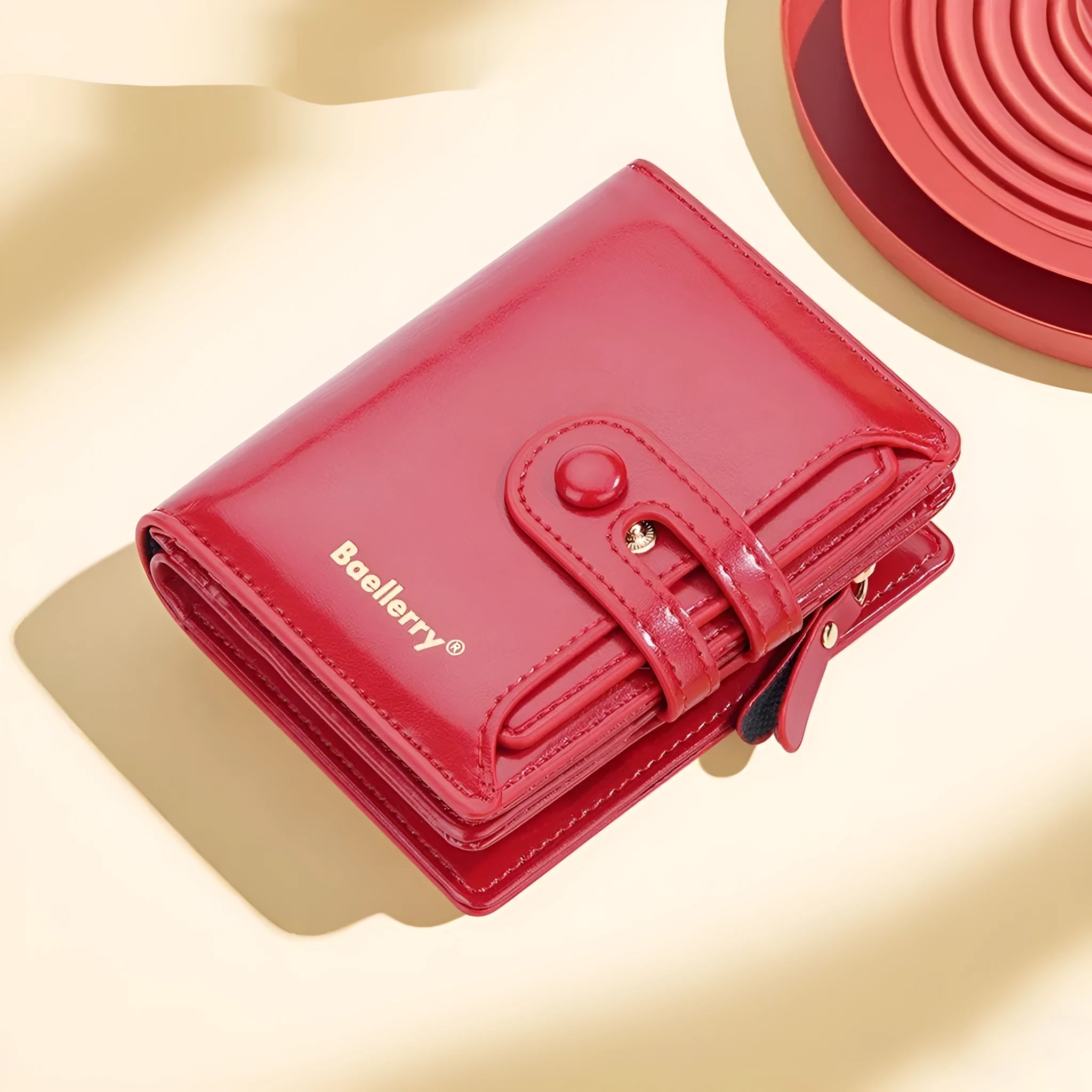 Women's PU leather card holder wallet showing multiple colour options