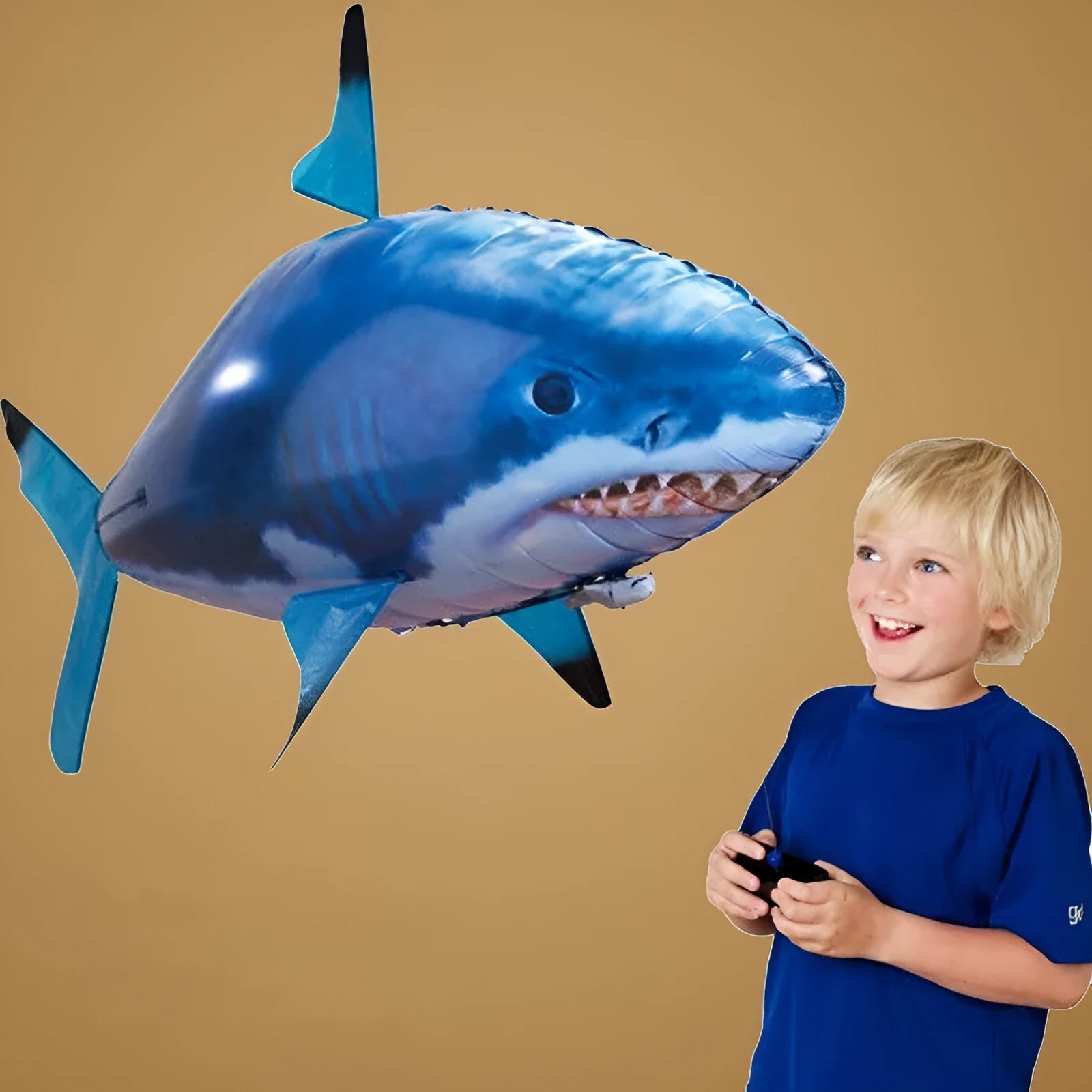 Remote control shark inflatable balloon with helium floating and infrared controller