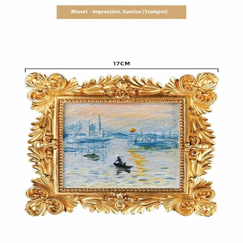 DIY oil painting kit with colour pots, brushes, and a canvas showing Van Gogh's Starry Night design.