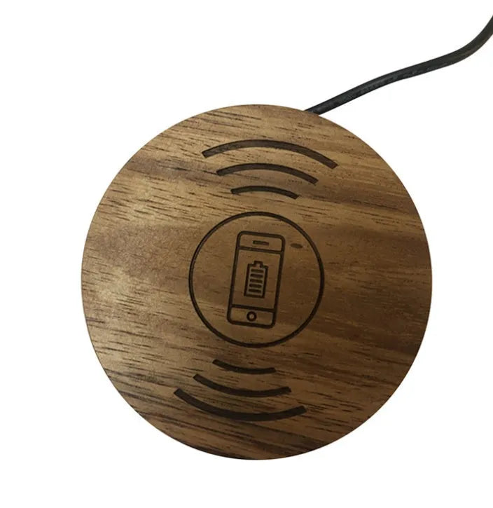 Hidden desk wireless phone charger with 60mm round bed for iPhone Samsung Huawei compatible devices