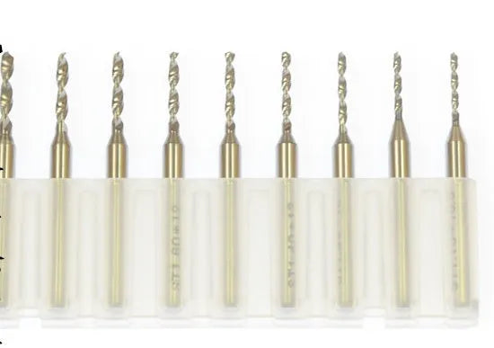 Imported tungsten carbide micro-engraving bit for precision machining on circuit boards and hardware.