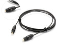 OD2.2 optical digital audio cable with TOSLINK connectors on a white background