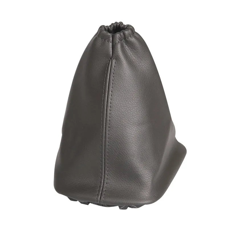 Black genuine leather dust cover for a Toyota Corolla gear shift lever.