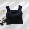 Seamless nylon sling vest for women with built-in thin full cup, shown in a light colour.