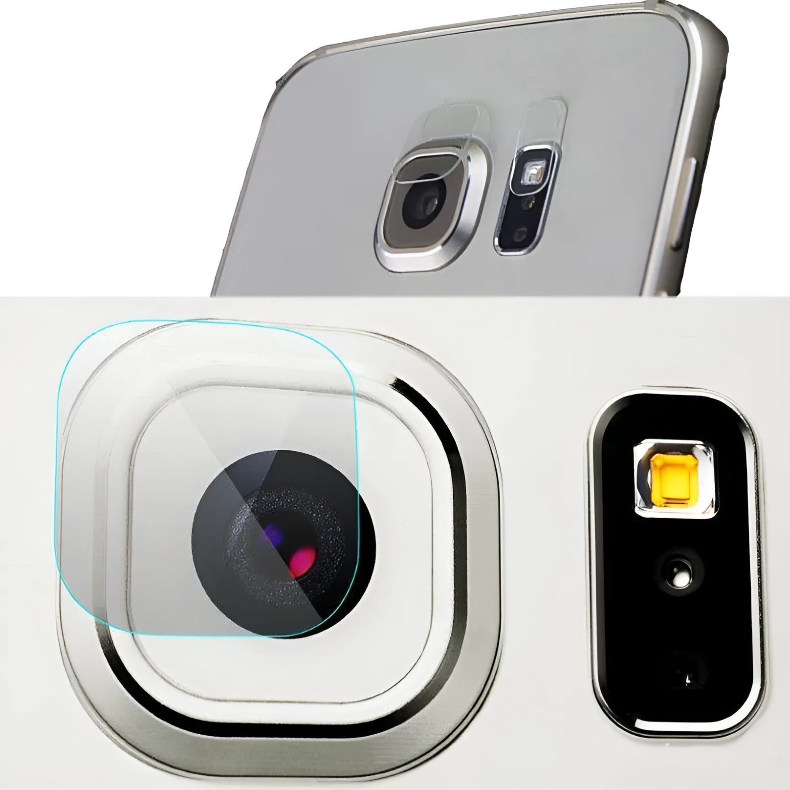 Tempered glass rear camera lens protection film for Samsung Galaxy S7 Edge and S8 smartphones