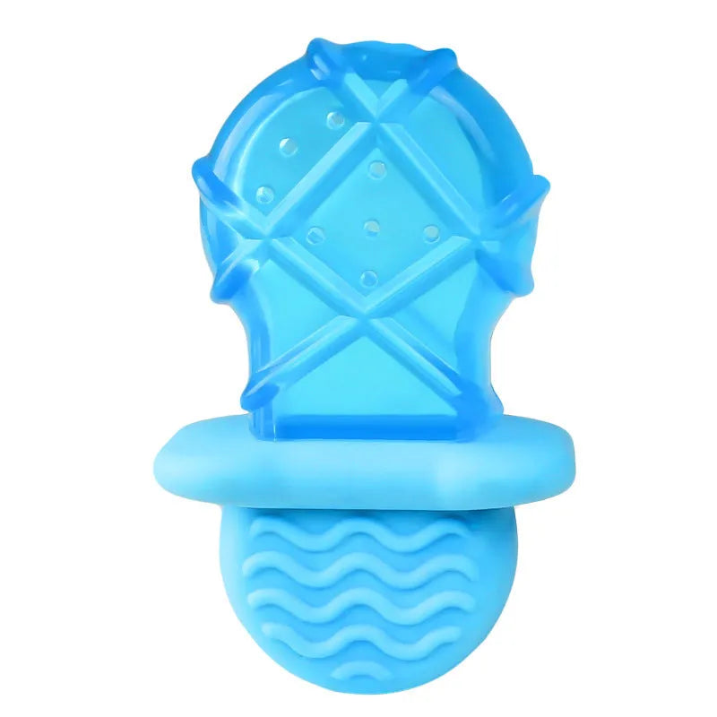 Summer ice dog cooling toy set with water-filled popsicle, pacifier, and ring chew toys