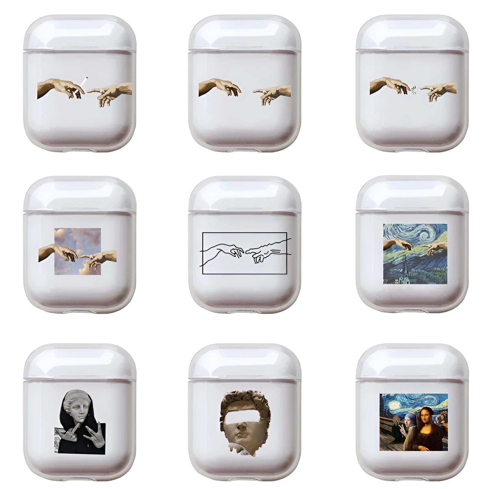 Transparent plastic protective cover for Apple AirPods charging case
