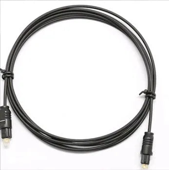 OD2.2 optical digital audio cable with TOSLINK connectors on a white background