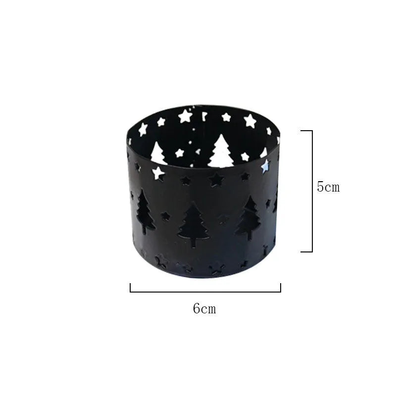 Black iron Christmas deer candlestick with elk bracket design for candle display