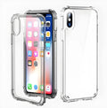 Transparent clear TPU iPhone case showing compatible models from iPhone 5 to iPhone 12 Pro Max