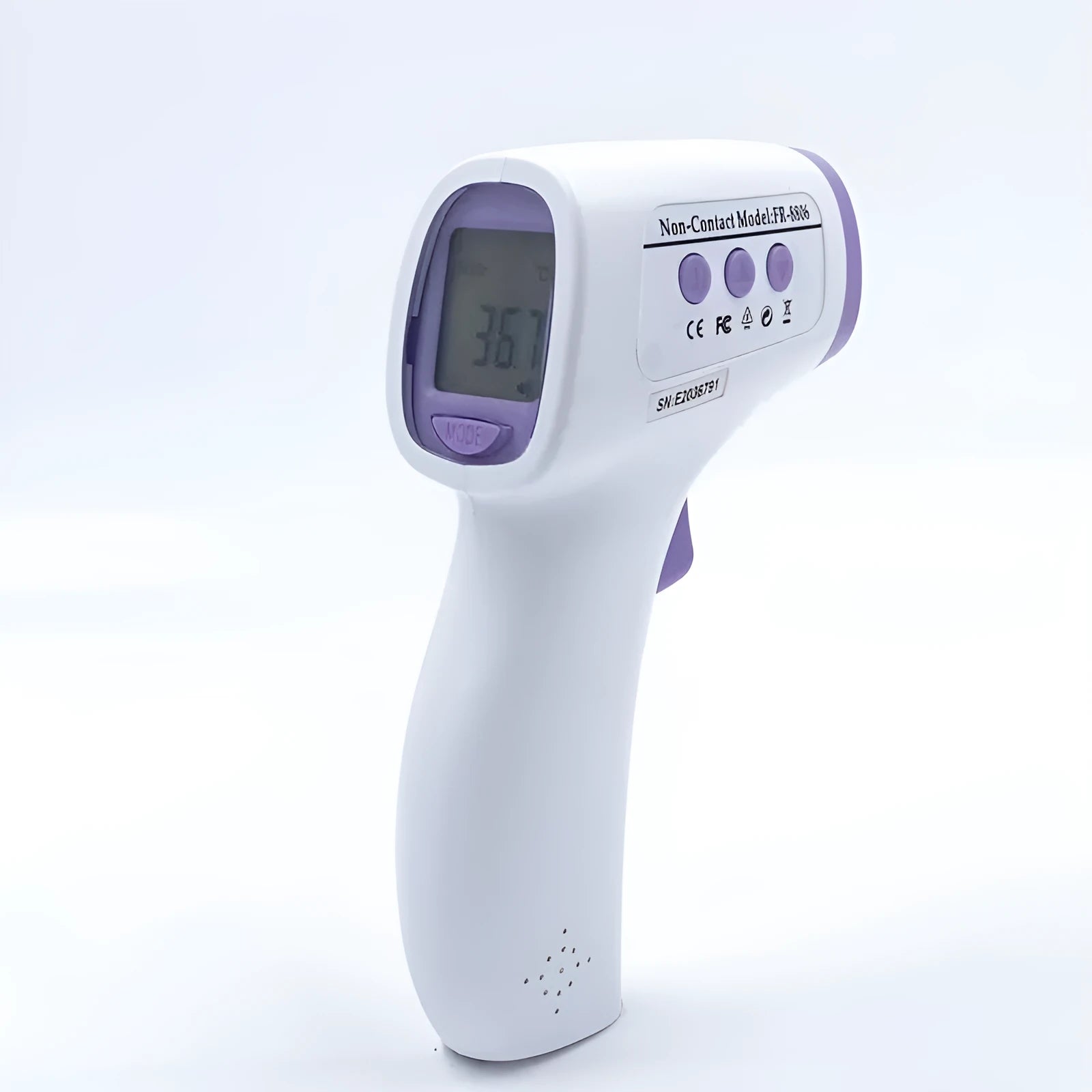 White digital non-contact thermometer for water temperature measurement with electronic display
