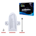 White PS5 Slim charging station with RGB lights and fixed controller charger