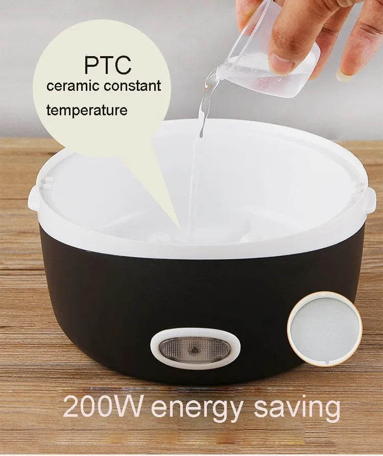 Multi-function lunch box with USB power port and layered compartments for food storage