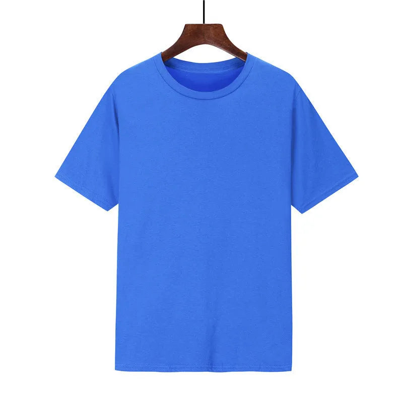 Black cotton T-shirt for men with loose-fitting short sleeves and printed design