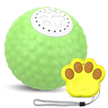 Remote control cat toy ball in blue, green and yellow colours with transmitter