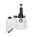 White 3-litre automotive brake fluid replacement tank tool with copper pipe and iron fittings