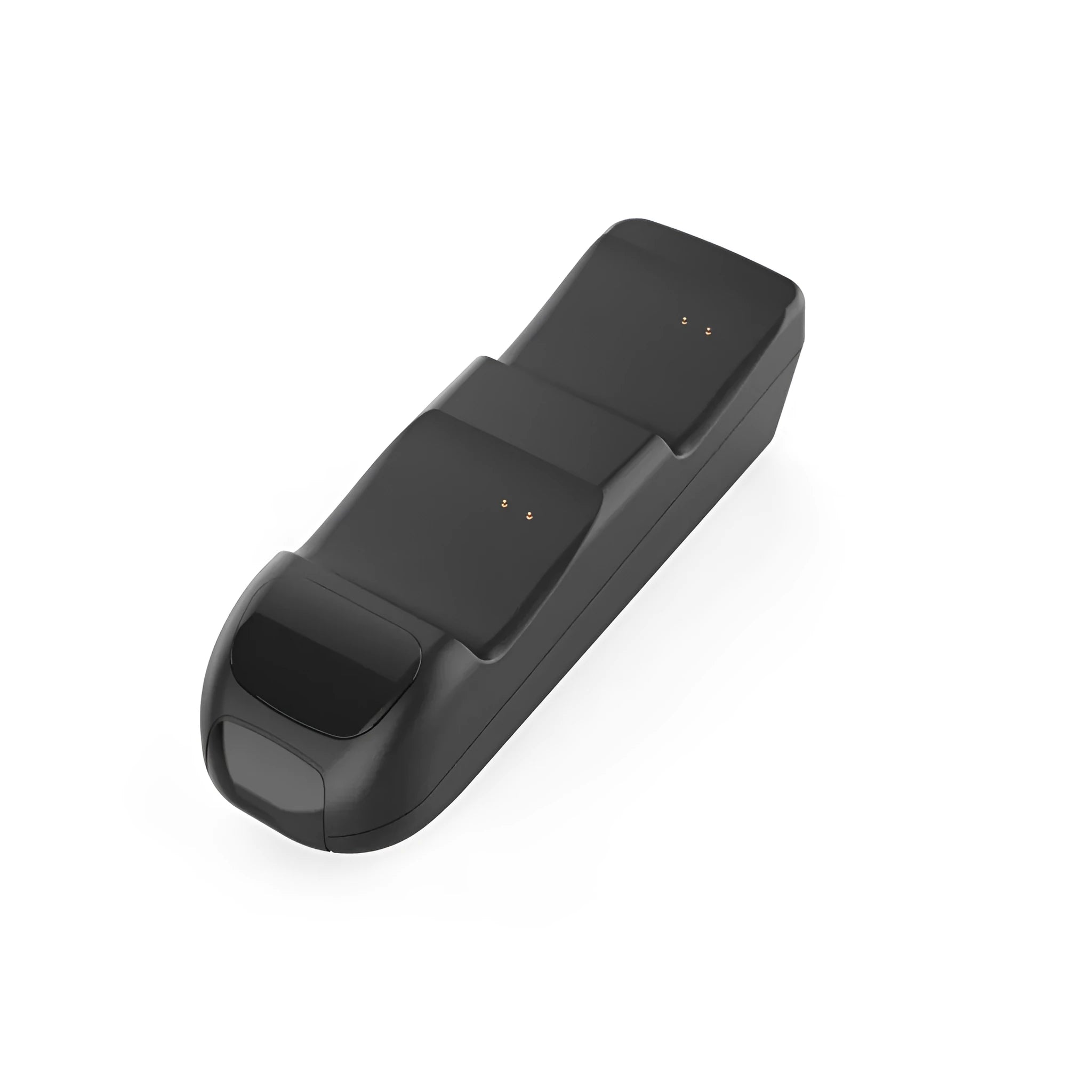 Black Xbox Series X wireless controller dual charging dock with two battery packs on station.