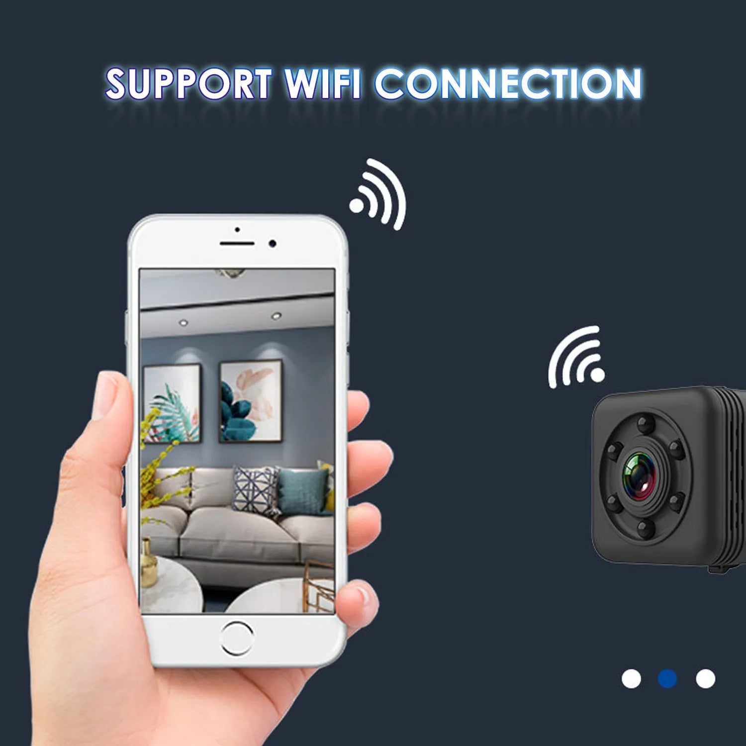 Black waterproof sports camera with 240 minute battery life for continuous action recording