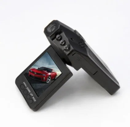 H198 HD car dash cam recorder with six infrared lights around lens and 2.4-inch screen